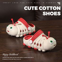 Foot Inside 12.5-17.5Cm Childrens Hole Shoes Summer New Caterpillar Cute Cartoon Breathable Soft Sole Baby Boys And Girls Sandals And Slippers