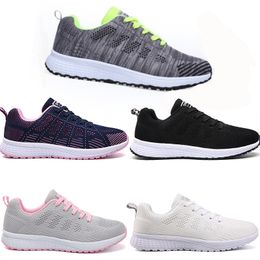 Flying Weaving Sports Shoes MEN Women's Mesh Casual Flat White Black Touring Shoes GAI Little White 35-44 35