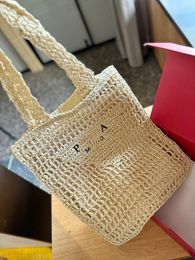 Straw bag designer woman woven bag beach bags high quality the tote bag luxury transparent shoulder bag large underarm bag fashion dhgate bags