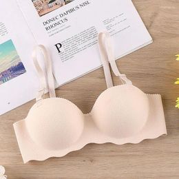 Bras Underwear Women Gather Up Lift Chest Anti Drop Bra Medium Thick Large And Traceless