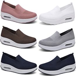 new breathable casual men women's shoes with fly woven mesh surface GAI featuring a lazy and thick sole elevated cushion sporty rocking shoes 35-45 32