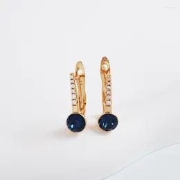 Stud Earrings Clip Earings For Girls Daily Fashion Jewelry Accessories Round Shape Gold Color Ear Piercing Women Bijoux Gifts