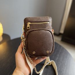 Luxurys Designer Bag Leather Handbag Mobile Phone Bag Fashion Metal Chain Women's Shoulder Crossbody Bags M80746