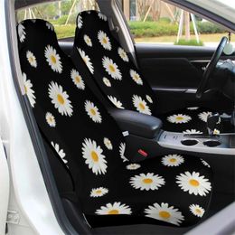 Car Seat Covers Daisy Sunflower Accessories Front Set Of 2 For Vehicle SUV Truck Van Protector