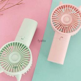 Electric Fans T8DF handheld mini fan portable battery powered pocket suitable for indoor outdoor office travel line and home useH240308