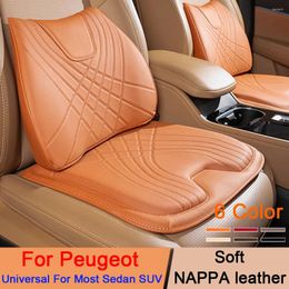 Car Seat Covers NAPPA Leather Cushion Backrest Waist Support Lumbar Pillows For 107 206 207 307 407 408 308 3008 4008 5008