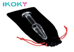 IKOKY Glass Anal Plug Erotic Toys Prostate Massager Crystal Anal Sex Toys for Men Women Masturbation Butt Plug Adult Products S9215291666