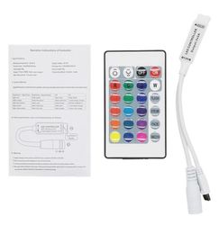 Edison2011 24 Key Wireless IR Remote Control 12V RGB LED Mini Controller Dimmer For RGB LED Strip 5050 3528 3 Channels Led5010796