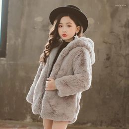 Jackets Children Winter Clothes Artificial Wool Coat Girl Imitation Fur Medium Large Thickened Warm Sweater Jacket