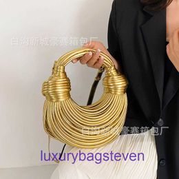 Luxury Designer tote Bags Bottgs's Vents's Jodie online store 2023 New niche knotted noodle bag Fashion portable womens One shoulder underar With Real logo