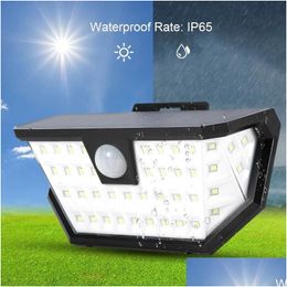 Other Led Lighting Brelong Solar Wall Light 48Led Wireless Courtyard Outdoor Waterproof Human Body Motion Sensor With Infrared Inducti Dhrw3