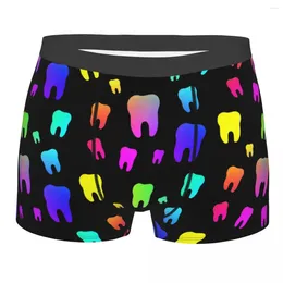 Underpants Fashion Boxer Shorts Panties Men's Rainbow Teeth Underwear Soft For Male Plus Size