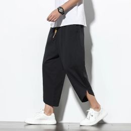 Pants Baggy Cotton Linen Harem Pants Men Hiphop Women Plus Size Wide Leg Trousers Casual Vintage Pants Pantalones Hombre 2023 New