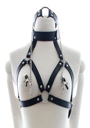 PU Leather Bondage Restraints O Ring Gag Nipple Clamps Slave Collar Fetish Erotic Adult Games Sex toys for Couples1567060