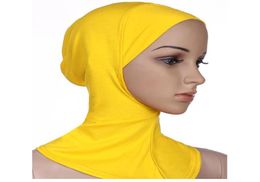 Whole1pc 24cm35cm Modal Adjustable Under Scarf Hat Cap Bone Bonnet Hijab Islamic Head Wear Neck Chest Cover Stretch Elastic9162185