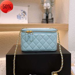 Classic Mini Box Bags Adjustable Shoulder Strap Quilted Crossbody Bag Genuine Leather Quality Vanity Cosmetic Luxury Designer Handbags Coin Purse