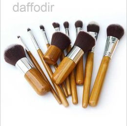 Makeup Brushes Professional brush 11pcs/lot bamboo handle makeup brushes11pcs make up brush set cosmetics brush kits tools DHL free shipping good quality 240308