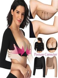 Waist Tummy Shaper Upper Arm Post Slimmer Compression Sleeves Posture Corrector Tops Shapewear for Women Slimming Vest 2209291646540