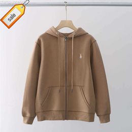 Men's Hoodies Sweatshirts 24ss Designer Luxury Ralphs Polos Mens and Womens Zipper Sweatshirt Rl Pony Printed Pullover Loose Casual Cotton Hooded Jacket