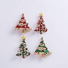 Pins, Brooches 14 Styles Colorf Crystal Rhinestone Christmas Tree Pin Brooch Party Gifts Jewelry Fashion Apparel Brooches Drop Delive Dhi8G