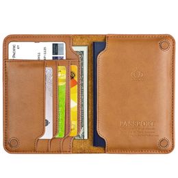 Genuine Leather Passport Holder Cover Russia Case for Car Driving documents Travel Wallet Organizer Case2559