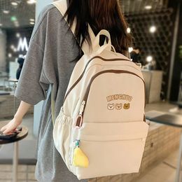 Trendy Lady Student Bag Cool Female Laptop Leisure College Backpack Girl Travel Book Fashion Women Nylon School 240304