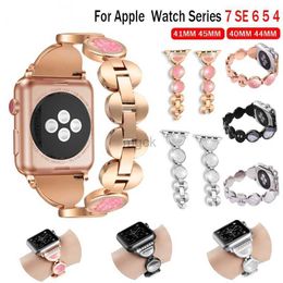 Bands Watch Diamond Strap For Watch Ultra 8 7 Luxury Women Metal Bracelet Watchband iwatch series SE 6 5 4 44mmm Band 240308
