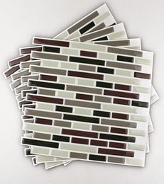 4Pcs Home Decor 3D Tile Pattern Kitchen Backsplash Stickers Mural Wall Decals3665831