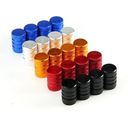 4pcsSet Car Tire Valve Stems Cap Knurling Style Tire Valve Cap Aluminum Tire Wheel Stem Air Valve Cap for US Schrader6773942