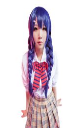 Food Wars Shokugeki No Soma Megumi Tadokoro Cosplay Wig Megumi Tadokoro Blue Role Play Hair Wig3228769