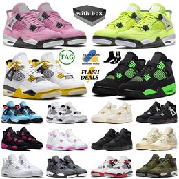 Top Jump Man 4 4s IV Men Women Basketball JUMPMAN Shoes Peach Grass Thunder Olive Military Black Pink University Blue Dhgate Trainers Sneakers With Box