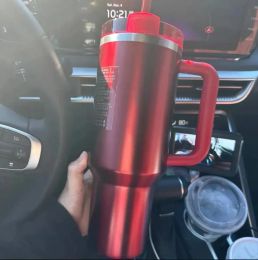 stock Holiday red Tumbler Quencher H2.0 40oz Stainless Steel Cups Silicone handle Lid Winter Pink Tagret Red Car mugs WaterMelon Moonshine Black Chroma 0308