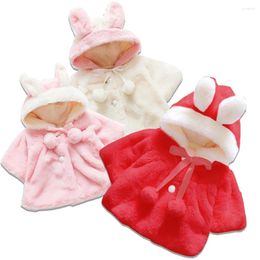 Down Coat Baby Girl Clothes Ears Plush Jacket Christmas Sweet Princess Girls Autumn Winter Warm Hooded Outerwear