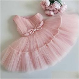 Girl'S Dresses Girls Princess Baby Dress For Born Tle Tutu 1St Birthday Christening Gown Infant Toddler 1 2 Year Baptism Party Drop Dhem7