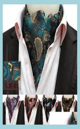 Groom Ties Cummerbunds Men Wedding Formal Cravat Fashion Retro Paisley British Style Gentleman Silk Scarves Neck Ties Suit Busines6318131