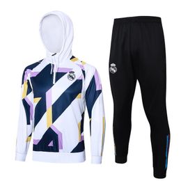 2324 Real Madrids Half Zipper Long pull Tracksuits Jacket Football TRACKSUIT training suit soccer chandal futbol HAZARD ASENSIO ISCO chandal jogging Survetement