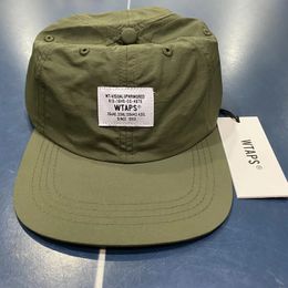 Black Green WTAPS Baseball Cap Comfort Breathable Soft-top Flat Brim Hat Men Women High Street Hip Hop Wtaps Caps 240227