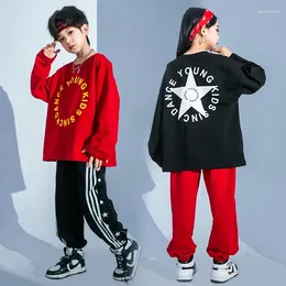 Stage Wear Kids Fashion Casual Long Sleeves T Shirt Pants Hip Hop Costumes Jazz For Girls Boys Dancewear Street Dance Dancing Clothes