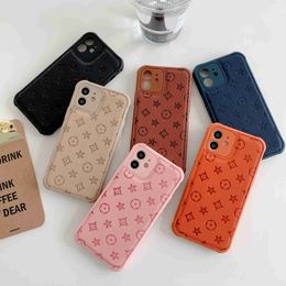 Cases Luxury cases iPhone 14 13 pro max 11 12 12Pro 14plus 7 8 plus x xs xr Fashion floral letter top silicone protective shell 240304