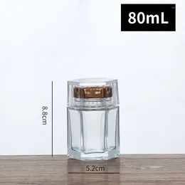 Bottles 1pcs 80ml Transparent Glass Jam Jars Of Honey Food Storage Tank Sealed Jar For Wedding Decor