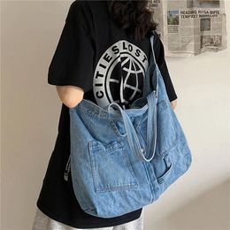 Evening Bags Harajuku Wash Denim Bag Women Handbags Large-capacity Shoulder Female Korean Version Girls Messenger