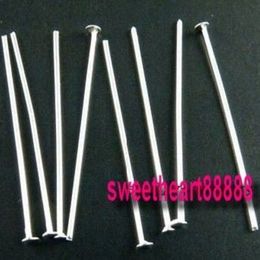 Silver Plated Head Smooth Pins & Needles MIC 1000pcs lot 50mm Jewellery Findings & Components Jewellery diy205M