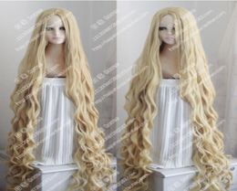 150CM Long Wavy Curly Wig Occident Pastoral Style Mix Blonde Cosplay Wig Hair1884995