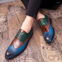 Casual Shoes Luxury Men Dress Leather Formal Shoe Pointed Toe Flats Office Wedding Party Plus Size 47 Chaussure Homme IV