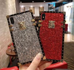 Luxury Square Plating Sparkle Soft Back Case for Samsung S21 Ultra S20 Plus S20FE S10 S8 S9 Note9 Note8 A10 M10 A20 A303149966