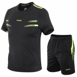 Shirts Men Women Shirts+Shorts Tracksuit Running Sets Track and field sportswear Sport Fitness Jogging Running suit Marathon Clothes