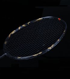 Ultralight 8U Dragon Phoenix Full Carbon Fiber Badminton Rackets With String Bags Professonal Rackets Padel For Adults Kids7681690