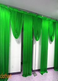 6m wide swags of backdrop wedding stylist designs Party Curtain drapes Celebration Stage Performance Background Satin Drape wall d8851009