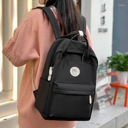School Bags Nylon Women Backpack Candy Color Bag For Girl Korean Style Student 2024 Fashion Female Cute Travel