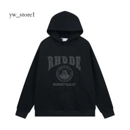 Erkek Hoodies Rhude Hoodie Mektup Baskı Uzun Kollu Lüks Sweater Hip Hop Hoodies Moda Erkekler Kadın Sweatshirts Lüks Marka Sweatshirts Boy Boyut